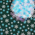 MARFOREVER Blue White Snowflake Confetti Decorations, Winter Glitter Confetti by MARFOREVER