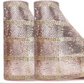 Ribbli 2 Rolls Rose Gold Metallic Mesh Ribbon Rose Gold Deluxe Foil and Glitter by Ribbli