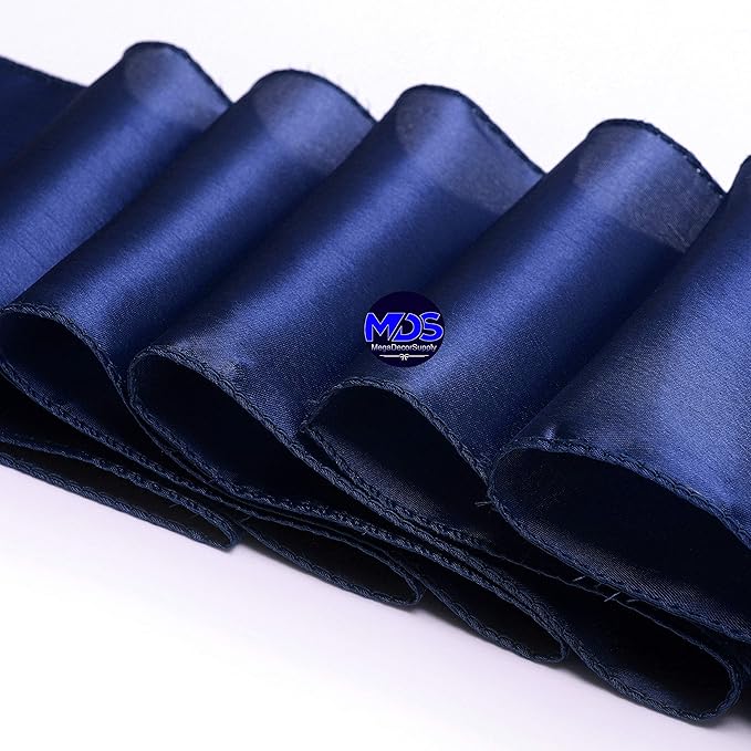 MDS Pack of 75 PCS Satin Chair Sashes Charmeuse Sateen Dining Chair Bows Ribbon - Image 4