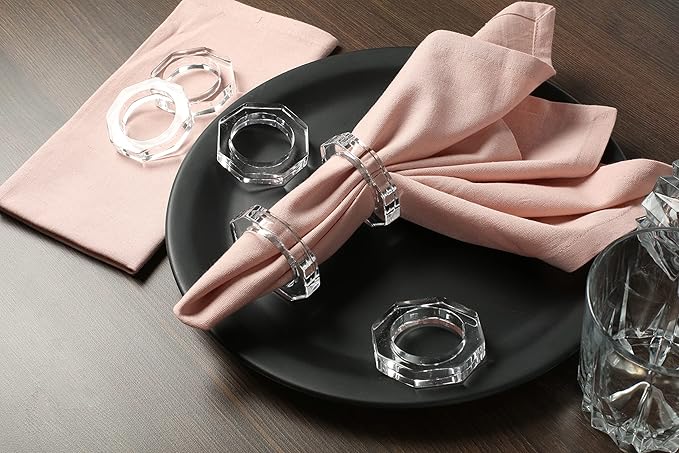 Acrylic Napkin Rings Set of 12 - Image 4