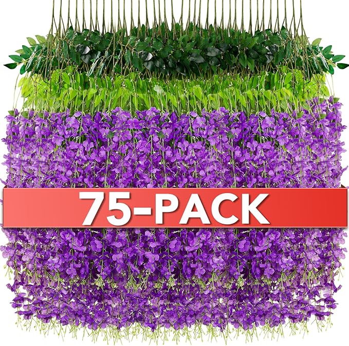 Wisteria Hanging Flowers, Fake Hanging Flowers, Wisteria artificiales Garland by CreateABetterLife