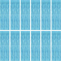 12 Pack Party Decorations, 3.28 FT x 7.05 FT Sky Blue Curtains, Metallic Party by ZATAYE