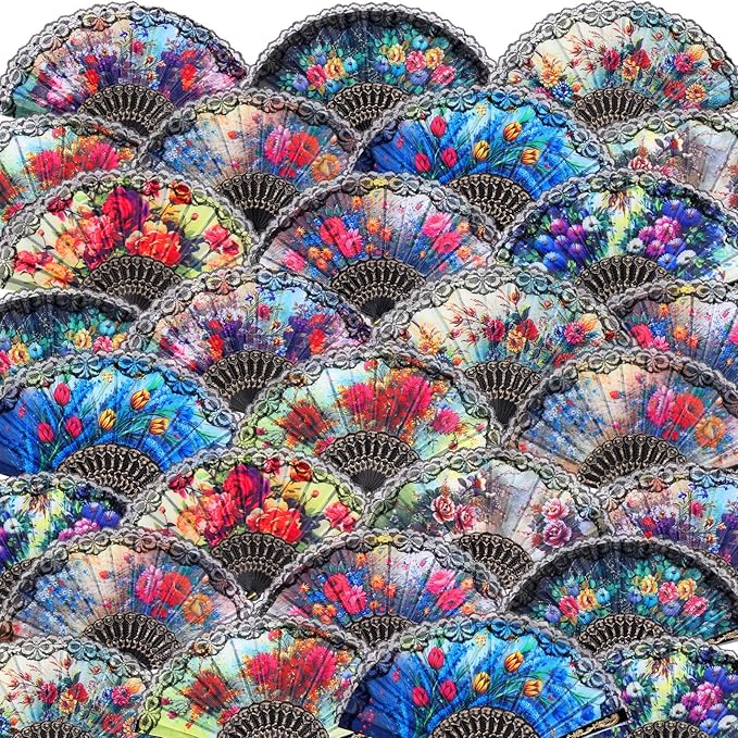 Geetery 30 Pcs Folding Hand Fan by Geetery