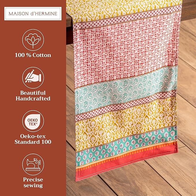 Maison d' Hermine Table Runner 100% Cotton Double Layer Table Runners 72 inches - Image 2