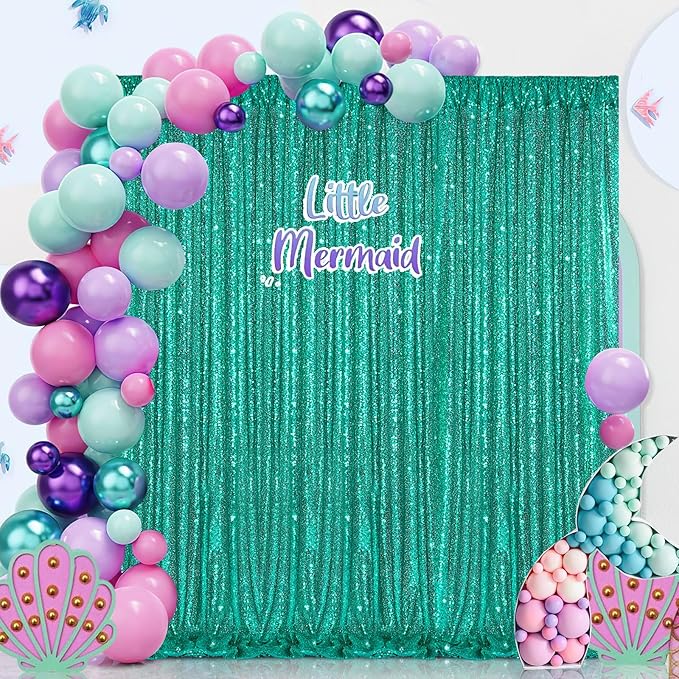 Backdrop Curtains for Mermaid Party Decor - Image 6