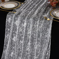 LOMOHOO 10 Ft Silver Table Runner by LOMOHOO