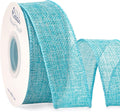Ribbli Light Blue/Ocean Blue Burlap Wired Ribbon, 1-1/2” Inch x Continuous 10 by Ribbli