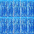 Blue Backdrop Wavy Tinsel Foil Fringe Curtains by BOMSI