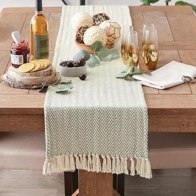 DII Woven Basic Tabletop Collection, Chevron Table Runner - Image 2