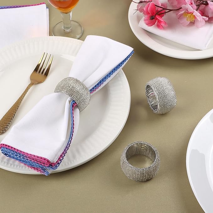 12 Pcs Beaded Napkin Rings - Image 2