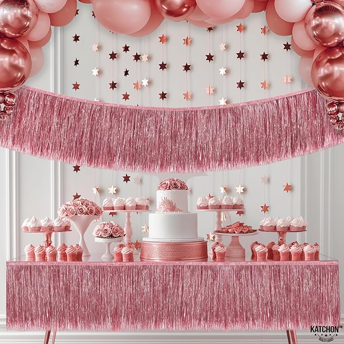 KatchOn, XtraLarge Rose Gold Fringe Banner - Image 6