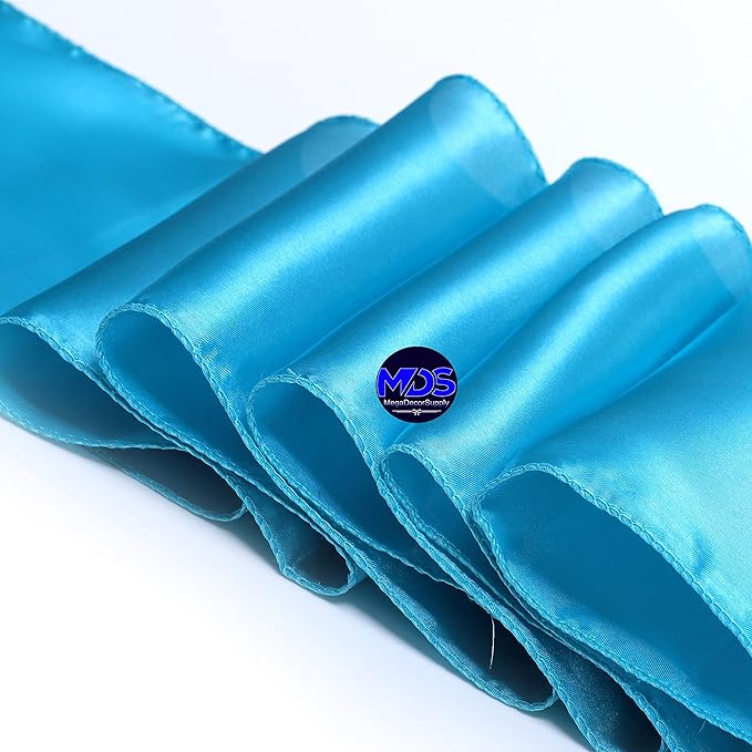 MDS Pack of 300 PCS Satin Chair Sashes Charmeuse Sateen Dining Chair Bows - Image 4
