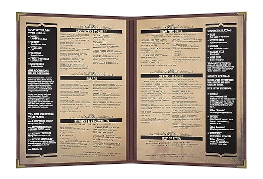 Goodsmart Pajco Style Restaurant Menu Covers – Pack of 10, Side-Loading Menu - Image 2