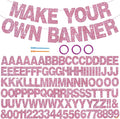 BEISHIDA 116 PCS A-Z Glitter Pink DIY Letter Banner Kit Make Your Own by Beishida