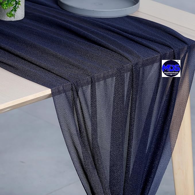 MDS 2 Pack 14ft Chiffon Table Runner 29 x 170 Inches Sheer Wedding Runner - Image 4