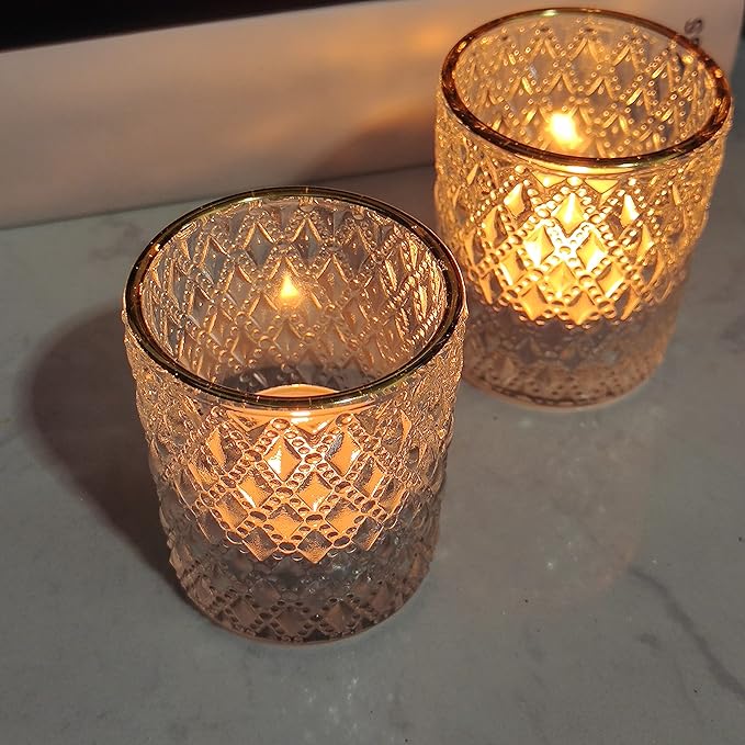 SHMILMH Clear Tealight Candle Holders Set of 24, Glass Votive Candle Holders - Image 8