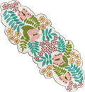 Handmade Beaded Table Runner -35 Inch Spring Floral Runner by CLEENTABLE