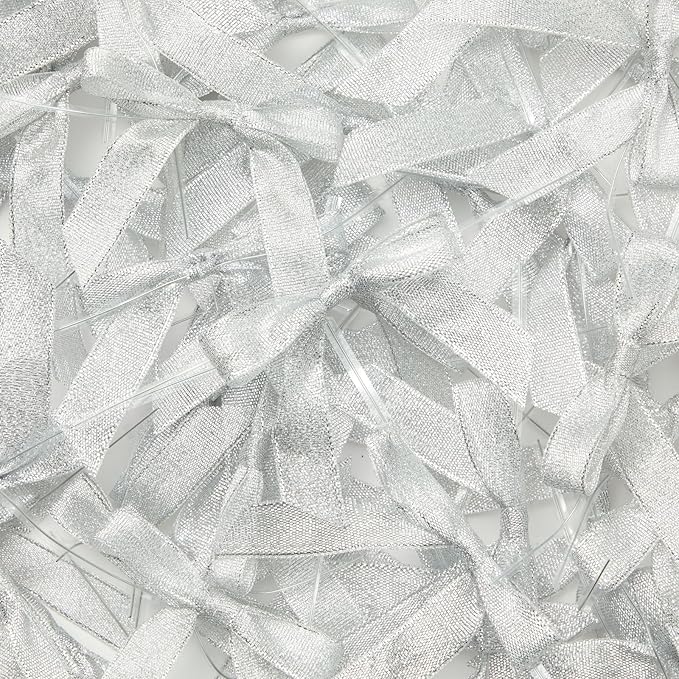 Bright Creations Mini Silver Ribbon Bows - Image 5