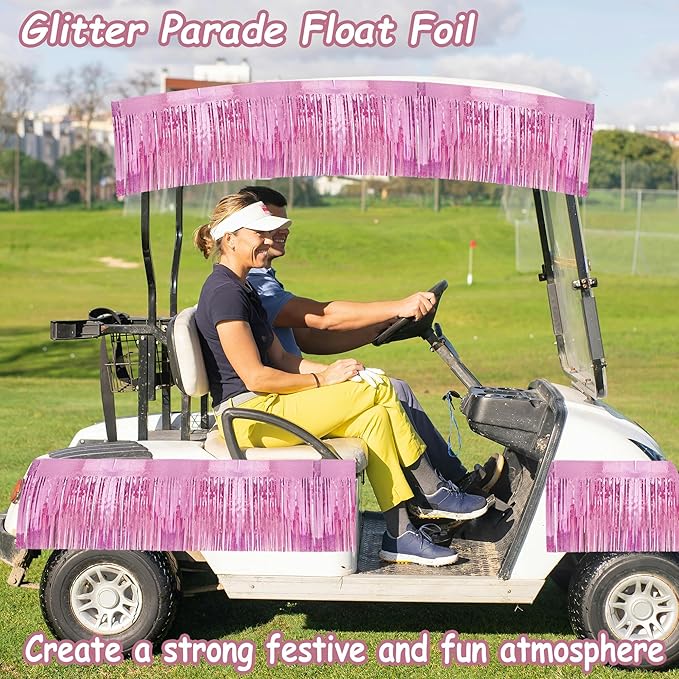 4 Pcak Each 10 Feet Glitter Pink Parade Float Decorations - Image 7