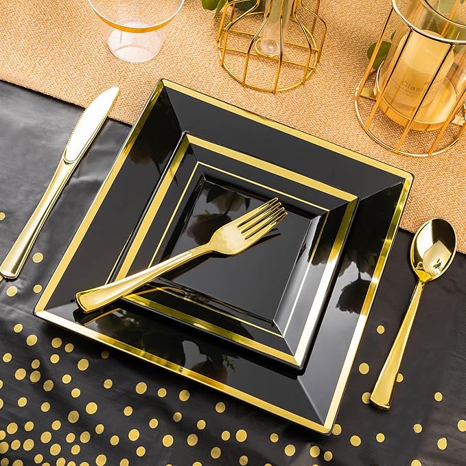 Goodluck 352 Piece Black Dinnerware Set - Image 2