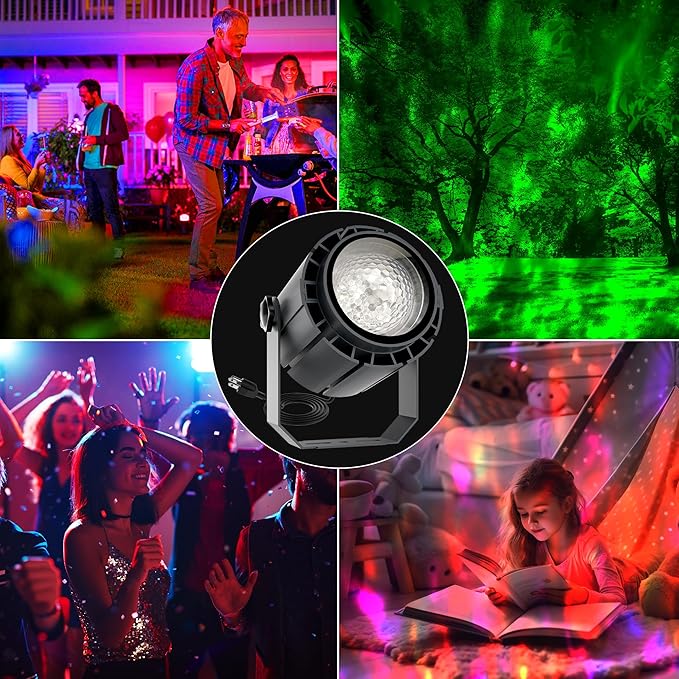 Water Wave Projector with APP & RF Control, IP65 Waterproof Smart Outdoor Lights - Image 7