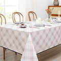 MYSKY HOME Table Cloth 60x102 in Rectangle, Heavy Duty Linen Look Waterproof by MYSKYHOME