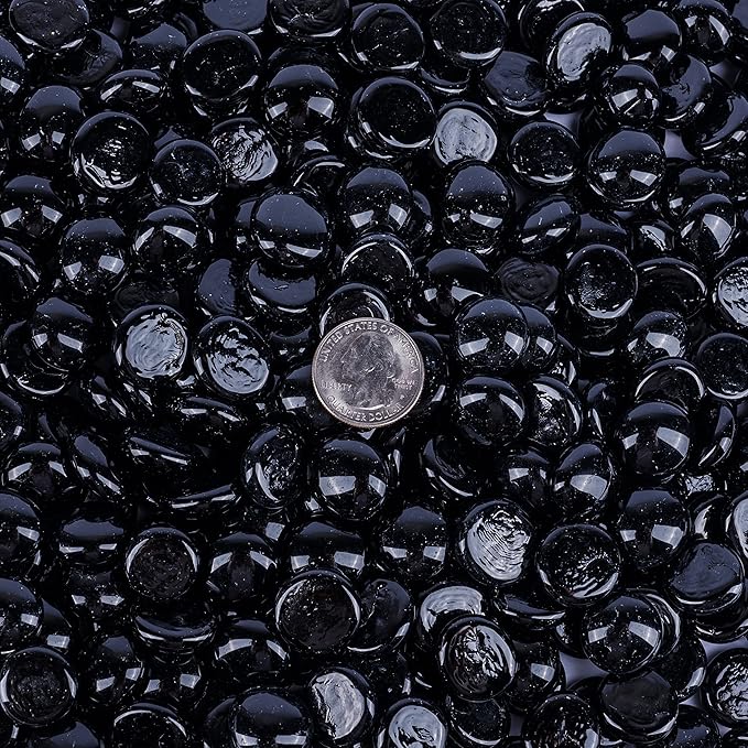Galashield Flat Glass Marbles for Vases Black Glass Gems Beads Pebbles Vase - Image 3
