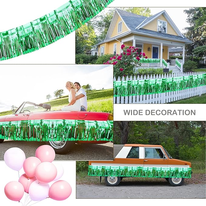 4 Pack Float Fringe Curtains, Metallic Foil Fringe Garland Shiny Tassel Foil - Image 7