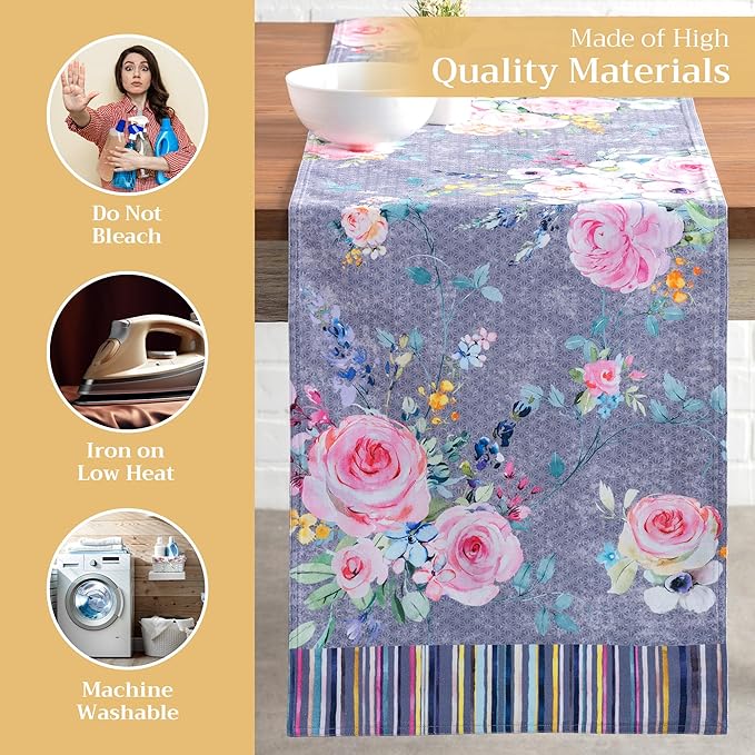 Maison d' Hermine Table Runner 100% Cotton Double Layer Table Runners 72 inches - Image 3