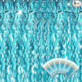 Jutom 6 Pieces 3.3 x 6.6 ft Wavy Tinsel Foil Fringe Curtains Foil Fringe by Jutom