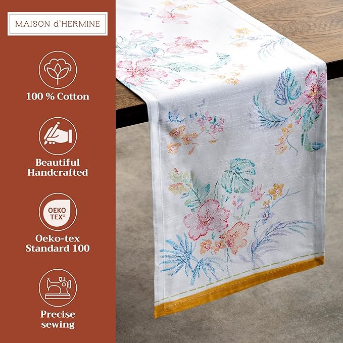 Maison d' Hermine Table Runner 100% Cotton Single Layer Table Runners 108 - Image 2