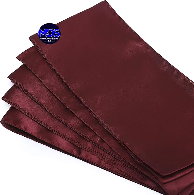 MDS Pack of 125 PCS Satin Chair Sashes Charmeuse Sateen Dining Chair Bows - Image 5