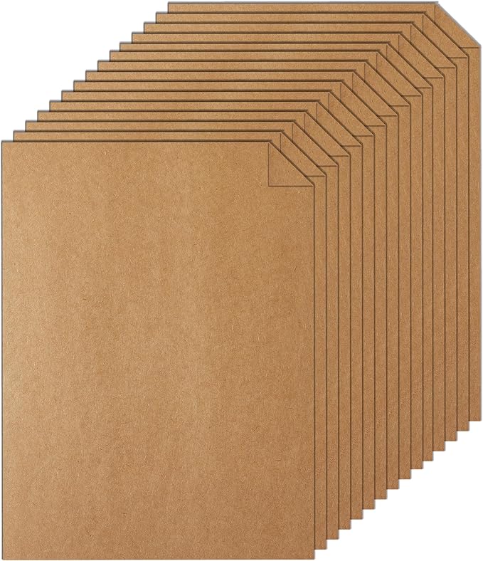120 Sheets Brown Cardstock 8.5 x 11 Kraft Paper, 92lb Thick Printer Paper Card by Silunkia
