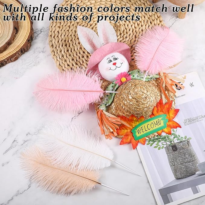 SOGUGOM Pink Craft Ostrich Feathers - Image 4