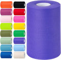 Deep Purple Tulle Fabric Rolls 6 Inch by 100 Yards Tulle Roll Spool Fabric by Unknown
