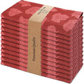 Urban Villa Fall Leaves Print Set of 12 Dinner Napkins 100% Cotton Premium by CottonTrends