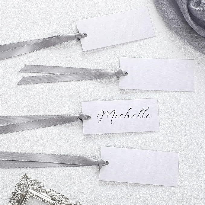 50 Pcs Name Place Cards for Table Setting Blank Wedding Place Cards by Humyoun