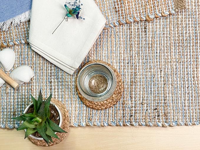 Chardin home Natural Jute Table Runner 13x48 Inch – Vintage Boho Rustic Table - Image 7