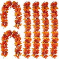 PARTY JOY 6PCS Orange Leaf Garland, 5.6Ft Halloween Garland Artificial Maple by Unknown