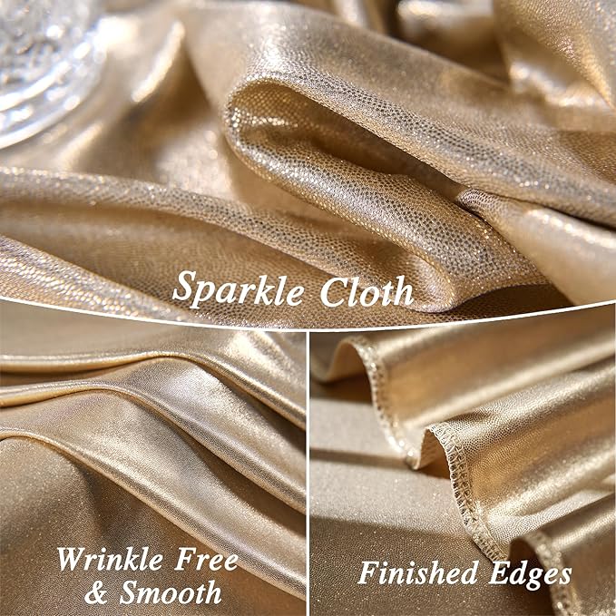 20ftx10ft Champagne Sequin Backdrop Curtain - Image 3