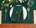 100% Pure Linen Green Placemats 14 x 19 Inch by HomeEkaa