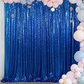 ShinyBeauty Royal Blue 8FTx8FT Sequin Photo Backdrop Sequin Backdrop Curtains by ShinyBeauty