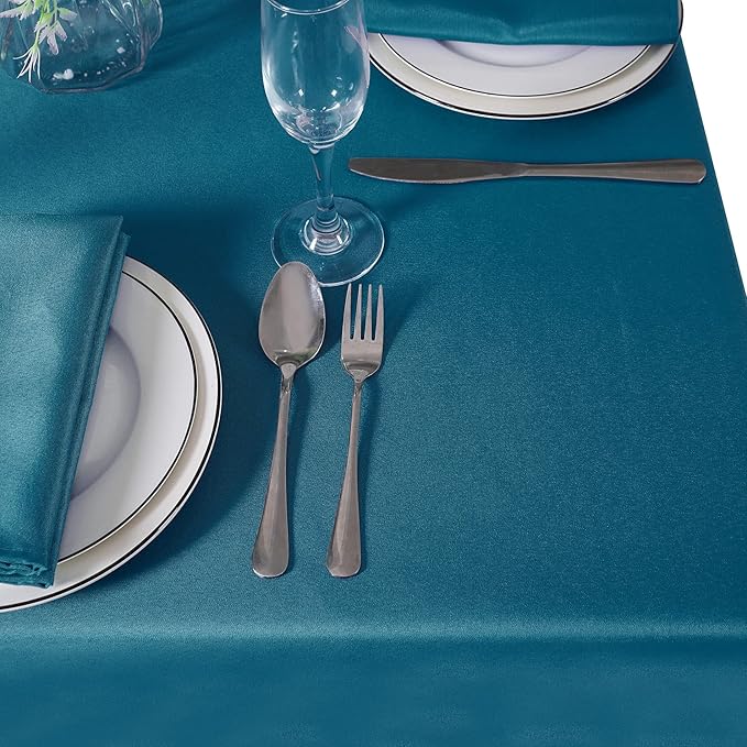 Cupuamon Square Tablecloth 52x52 inch Washable Polyester Fabric Table Cloth - Image 7