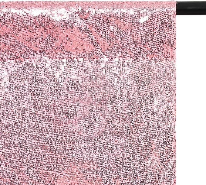Poise3EHome 6Ft x 8Ft Fuchsia Pink Sequin Backdrop, Glitter Thick Satin Sequin - Image 7