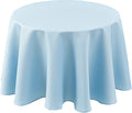 Biscaynebay Textured Fabric Round Tablecloths 70", Light Blue Water Resistant by Biscaynebay