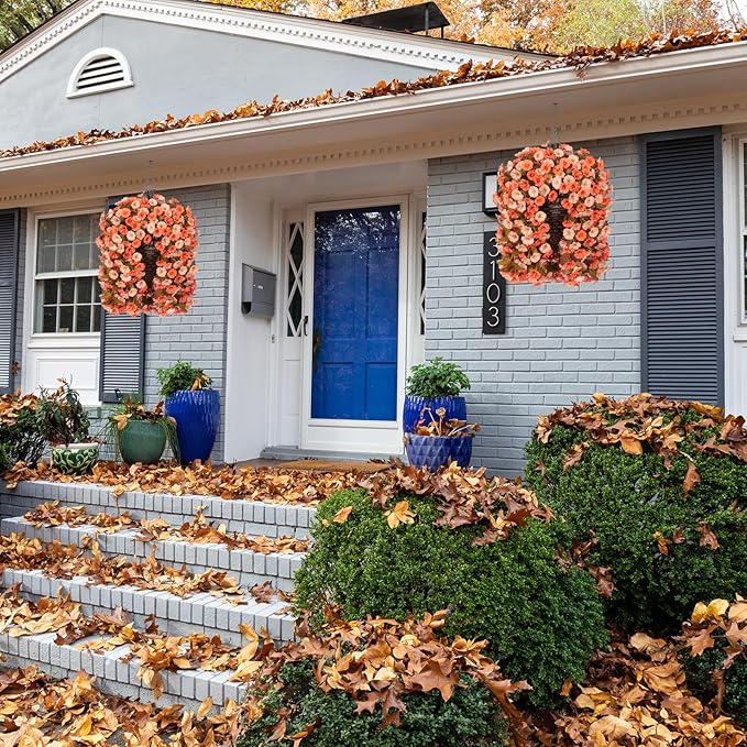 Artificial Fake Fall Hanging Flowers Plants Basket - Image 7