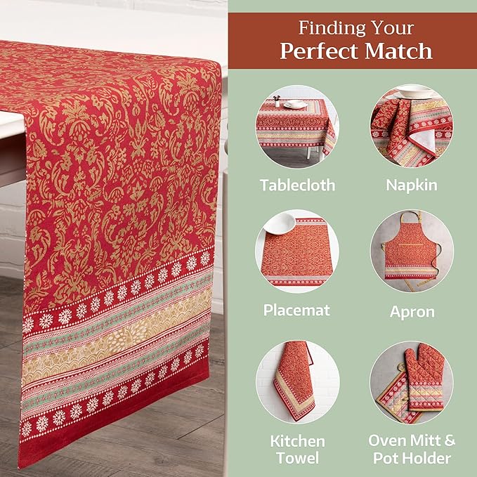 Maison d' Hermine Table Runner 100% Cotton Double Layer Table Runners 72 inches - Image 5