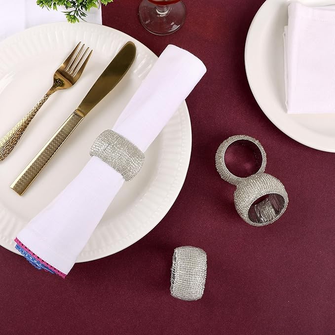 12 Pcs Beaded Napkin Rings - Image 3