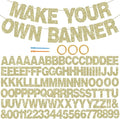 BEISHIDA 116 PCS A-Z Glitter Champagne DIY Letter Banner Kit Make Your Own by Beishida