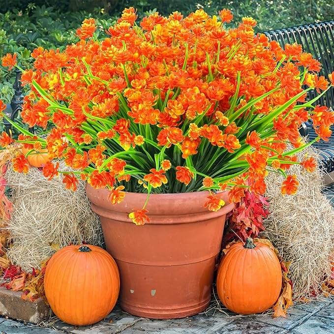 AmyHomie 20 Bundles Artificial Fall Flowers by AmyHomie